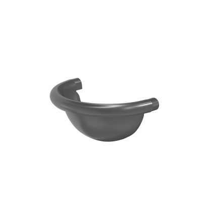 Водосток Aquasistem, система 125x90 - Заглушка желоба полукруглая RR 23 Маренго