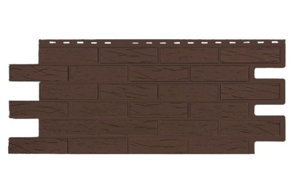 Фасадная панель T-Siding Кирпич Саман Эко Браун купить в Сочи