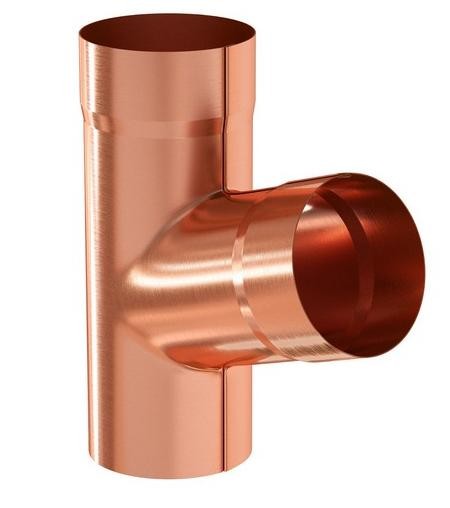 Водосток Aquasistem, система 125x90 - Тройник трубы медный купить в Сочи