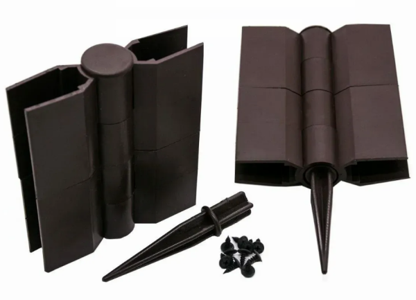 Угловой элемент поворотный, пластиковый от 60° до 300° для доски 150х25 мм из ДПК коричневый Holzhof купить в Сочи