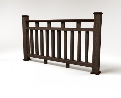 Ограждение из ДПК FG8 венге купить в Сочи