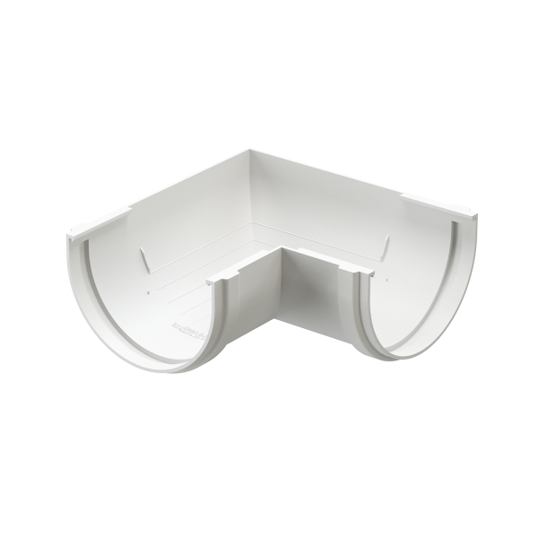 Угол желоба 90˚ Docke Premium ПВХ - Пломбир купить в Сочи