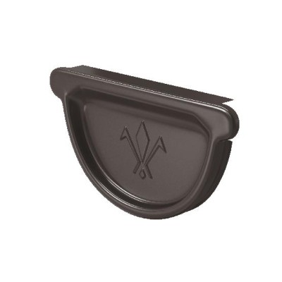 Водосток Aquasistem, система 150/100 -  Заглушка универсальная с резиновым уплотнителем RR 32 Тёмно Коричневый