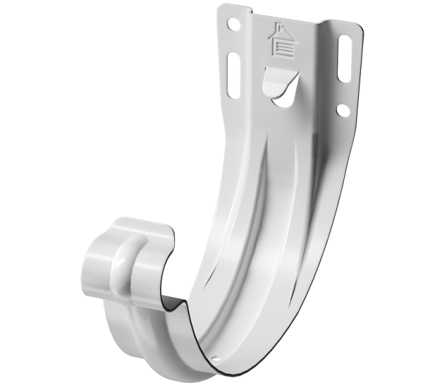 Карнизный кронштейн (штампованный) D125Döcke STAL PREMIUM Пломбир, (RAL 9010) купить в Сочи